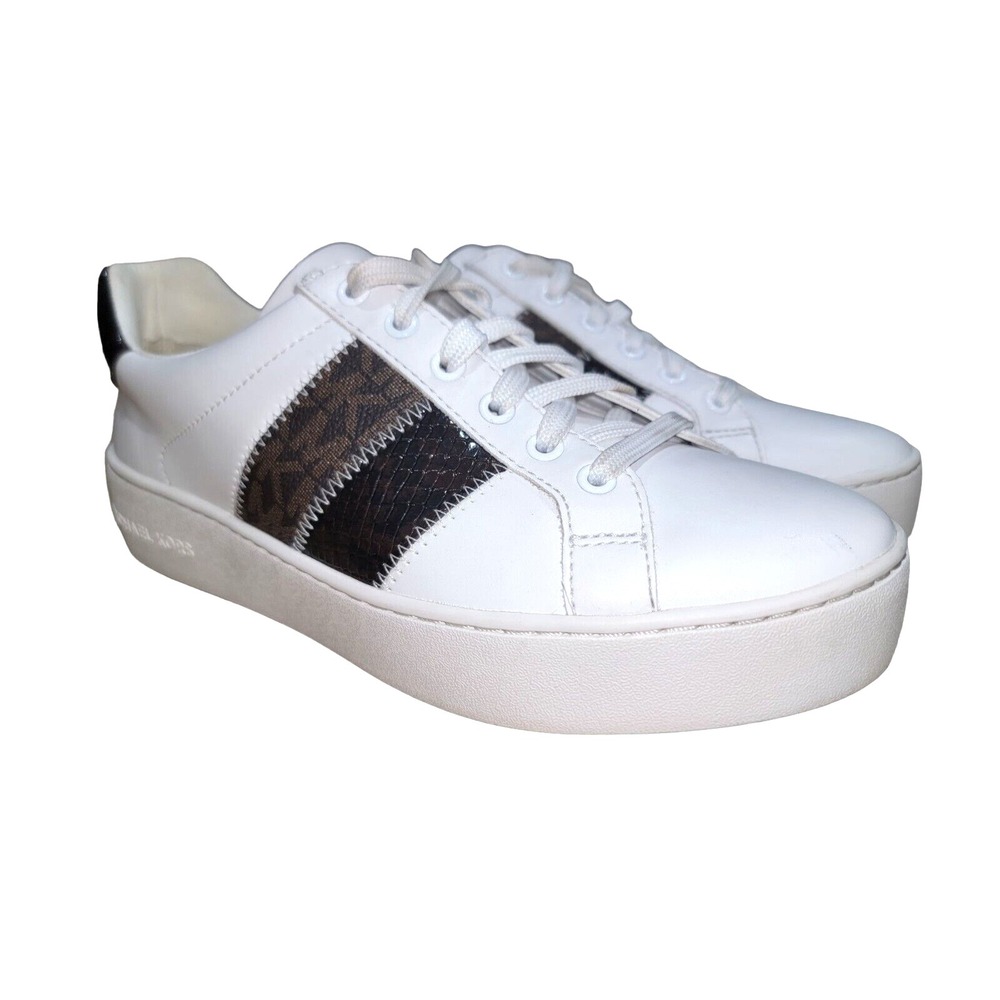 Michael Kors Women's Poppy White Logo Design Sneakers Size 7 M